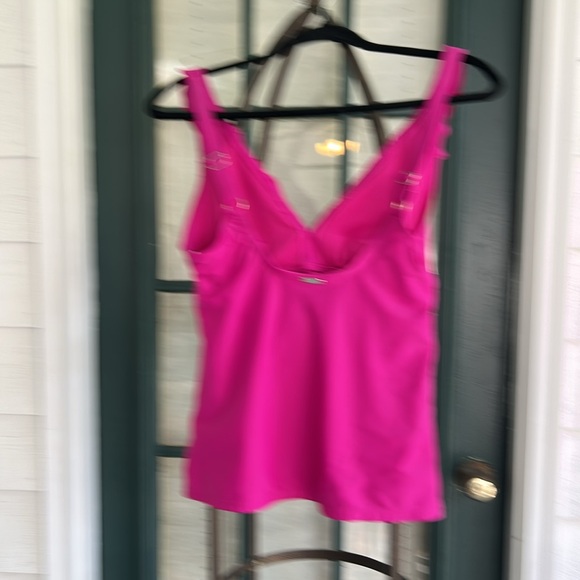 Women's Pink Ruffled Swimsuit - Picture 5 of 6